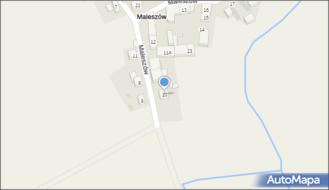 Maleszów, Maleszów, 10, mapa Maleszów