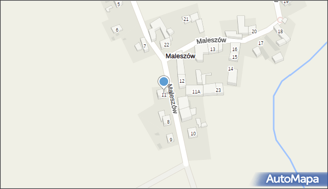 Maleszów, Maleszów, 11, mapa Maleszów