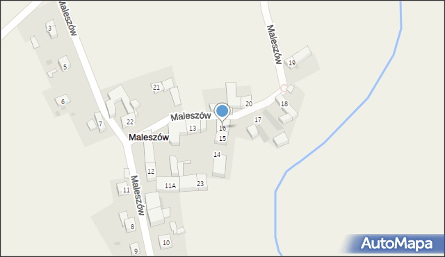 Maleszów, Maleszów, 16, mapa Maleszów