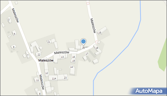 Maleszów, Maleszów, 20, mapa Maleszów