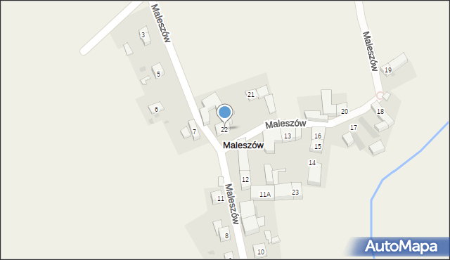 Maleszów, Maleszów, 22, mapa Maleszów