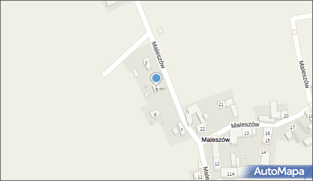 Maleszów, Maleszów, 5, mapa Maleszów