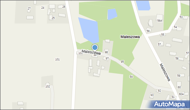 Maleszowa, Maleszowa, 99, mapa Maleszowa