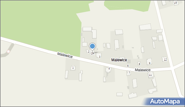 Malewice, Malewice, 2A, mapa Malewice