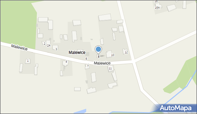 Malewice, Malewice, 8, mapa Malewice