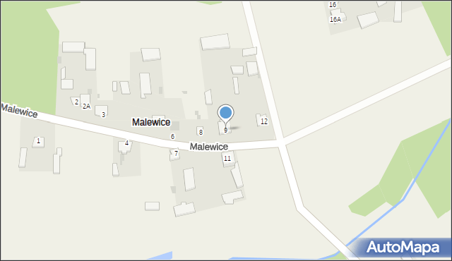 Malewice, Malewice, 9, mapa Malewice