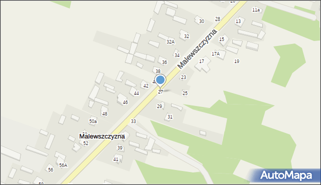 Malewszczyzna, Malewszczyzna, 27, mapa Malewszczyzna