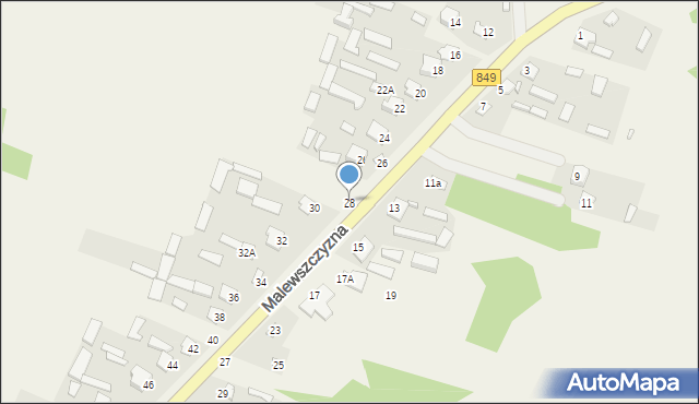 Malewszczyzna, Malewszczyzna, 28, mapa Malewszczyzna