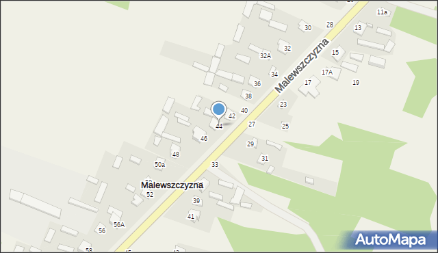 Malewszczyzna, Malewszczyzna, 44, mapa Malewszczyzna