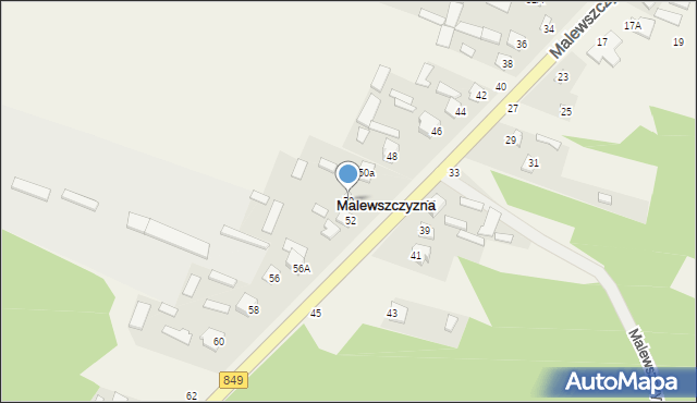 Malewszczyzna, Malewszczyzna, 50, mapa Malewszczyzna