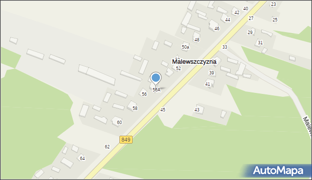 Malewszczyzna, Malewszczyzna, 56A, mapa Malewszczyzna