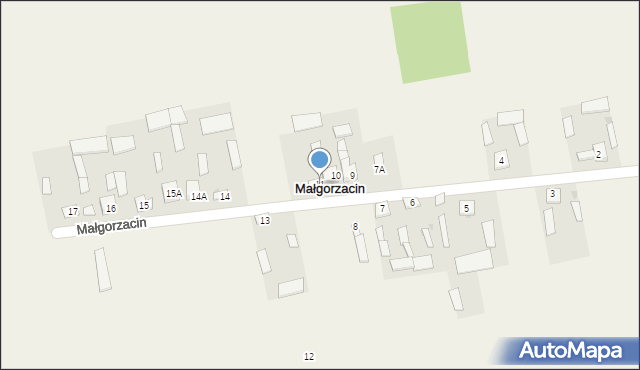 Małgorzacin, Małgorzacin, 11, mapa Małgorzacin