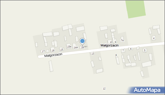 Małgorzacin, Małgorzacin, 14, mapa Małgorzacin