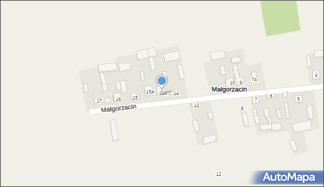 Małgorzacin, Małgorzacin, 14A, mapa Małgorzacin