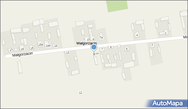 Małgorzacin, Małgorzacin, 8, mapa Małgorzacin