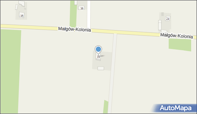 Małgów, Małgów, 33, mapa Małgów