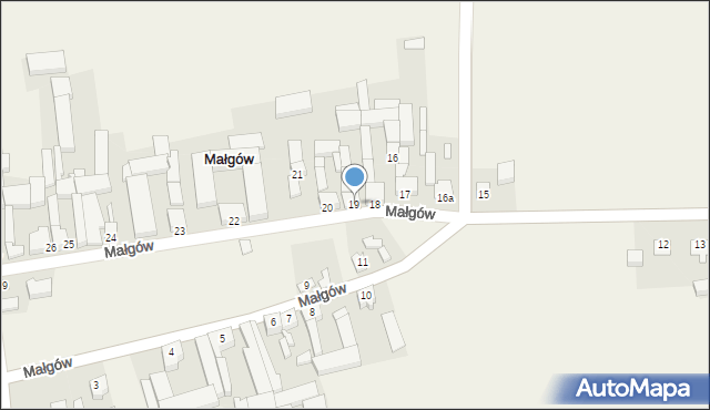 Małgów, Małgów, 19, mapa Małgów