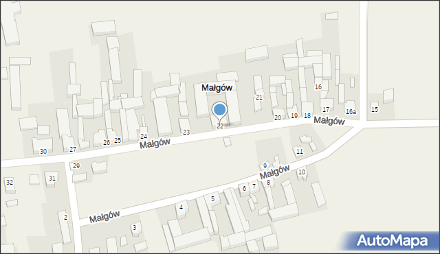 Małgów, Małgów, 22, mapa Małgów