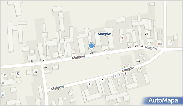 Małgów, Małgów, 23, mapa Małgów