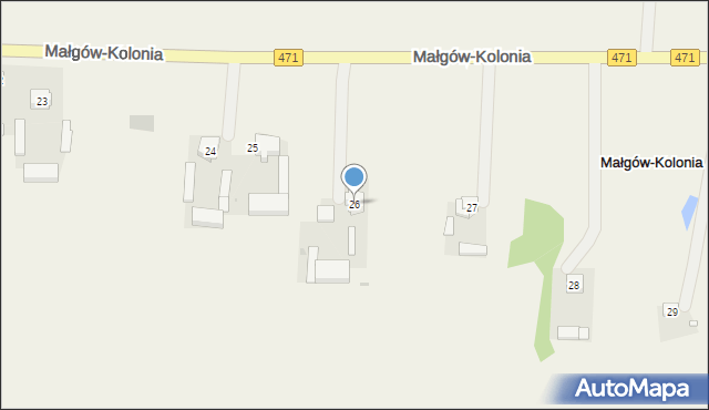 Małgów-Kolonia, Małgów-Kolonia, 26, mapa Małgów-Kolonia