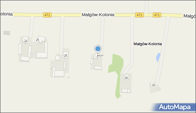 Małgów-Kolonia, Małgów-Kolonia, 27, mapa Małgów-Kolonia