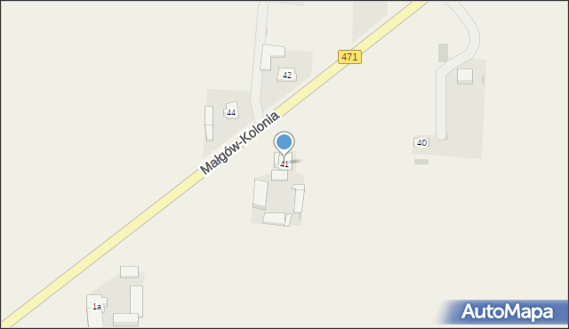 Małgów-Kolonia, Małgów-Kolonia, 41, mapa Małgów-Kolonia