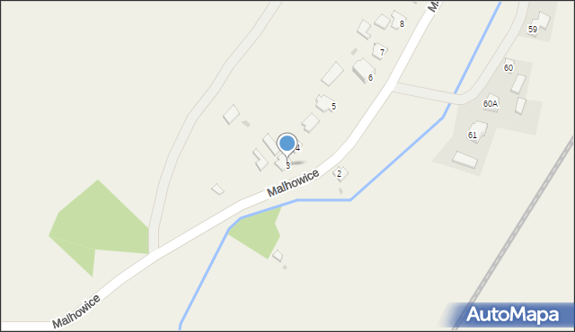 Malhowice, Malhowice, 3, mapa Malhowice