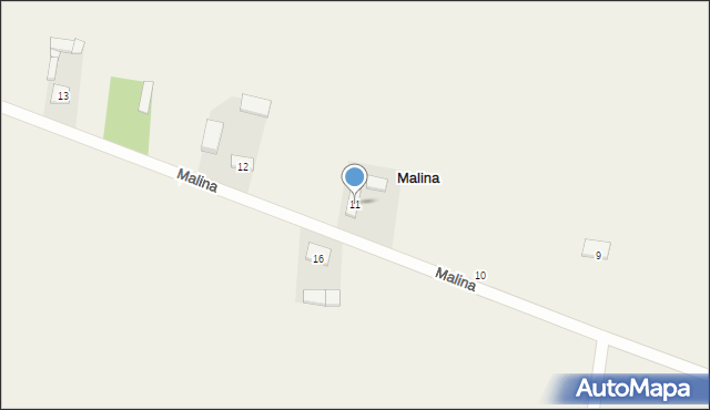 Malina, Malina, 11, mapa Malina