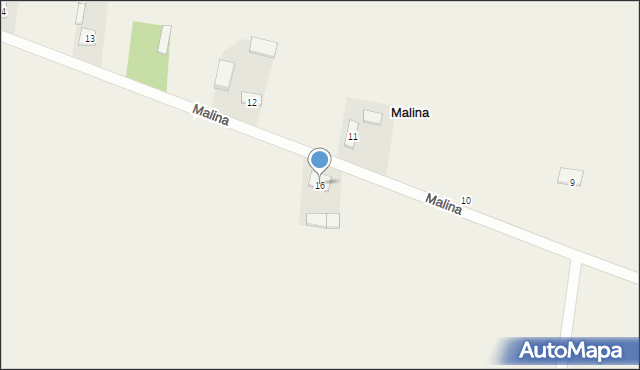 Malina, Malina, 16, mapa Malina