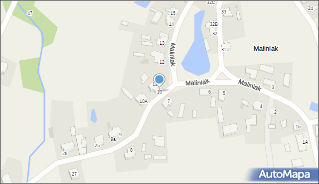 Maliniak, Maliniak, 10, mapa Maliniak