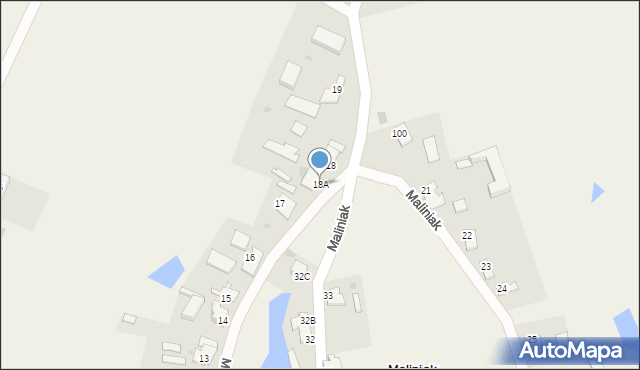 Maliniak, Maliniak, 18A, mapa Maliniak