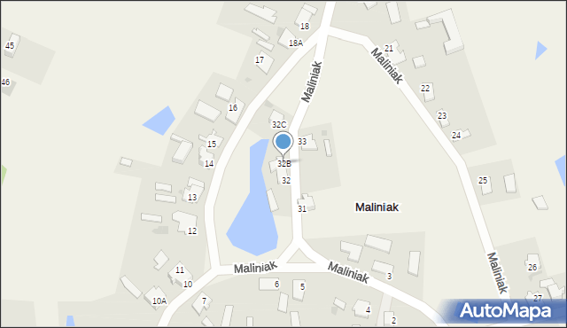 Maliniak, Maliniak, 32B, mapa Maliniak