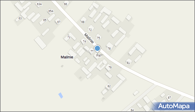 Malinie, Malinie, 77A, mapa Malinie