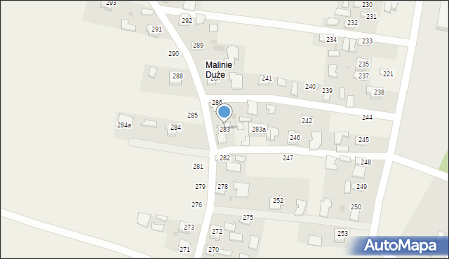 Malinie, Malinie, 283, mapa Malinie