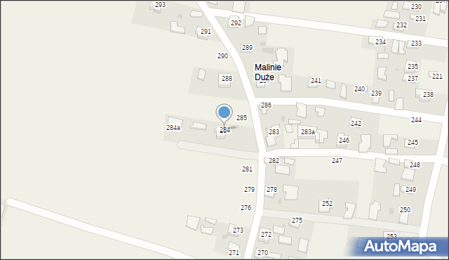 Malinie, Malinie, 284, mapa Malinie