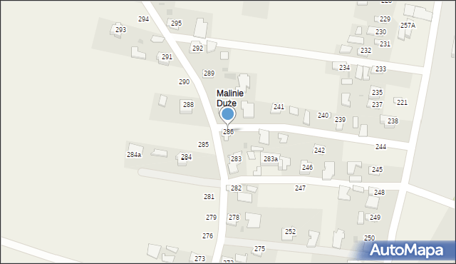 Malinie, Malinie, 286, mapa Malinie