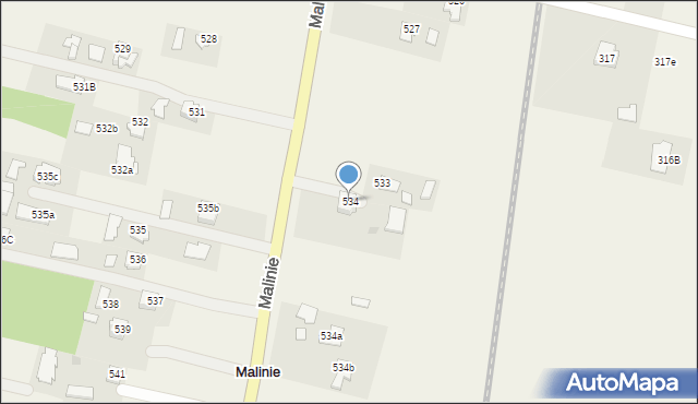 Malinie, Malinie, 534, mapa Malinie