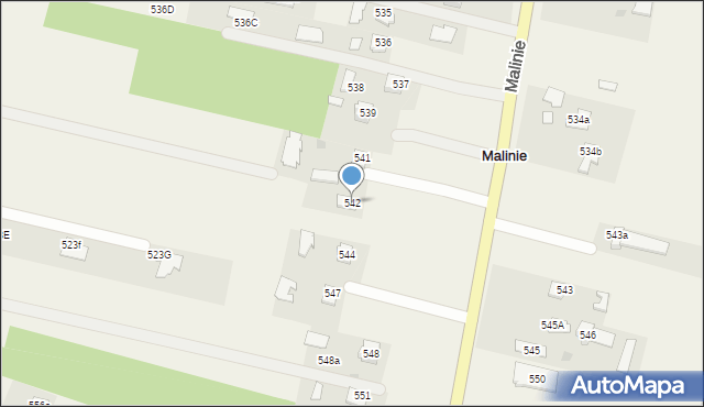 Malinie, Malinie, 542, mapa Malinie