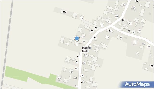 Malinie, Malinie, 80, mapa Malinie