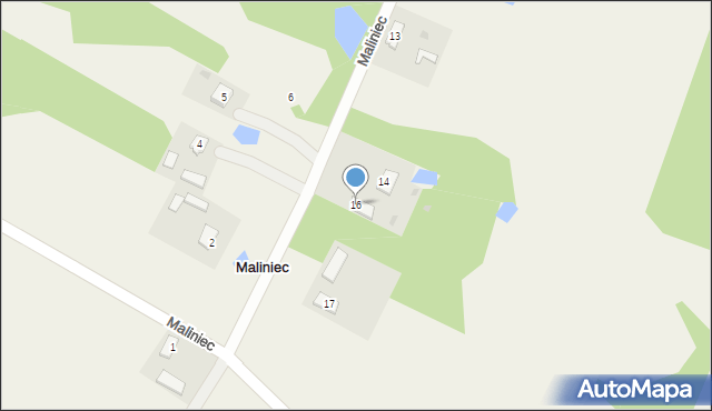 Maliniec, Maliniec, 16, mapa Maliniec