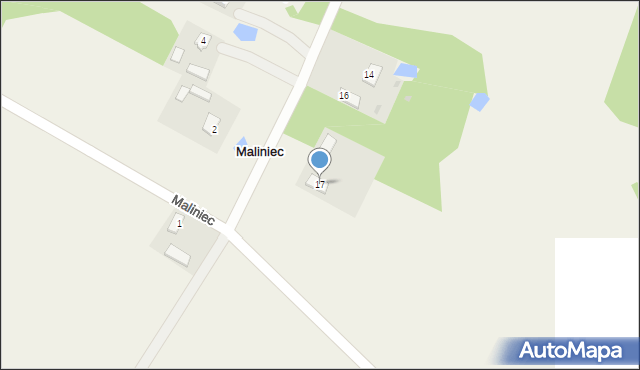 Maliniec, Maliniec, 17, mapa Maliniec