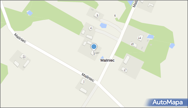 Maliniec, Maliniec, 2, mapa Maliniec