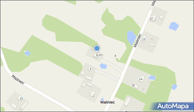 Maliniec, Maliniec, 5, mapa Maliniec