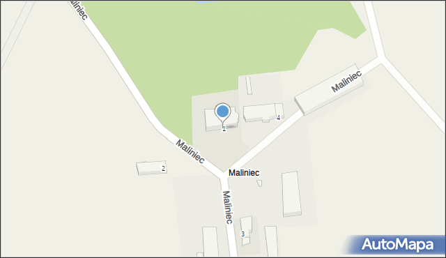 Maliniec, Maliniec, 1, mapa Maliniec