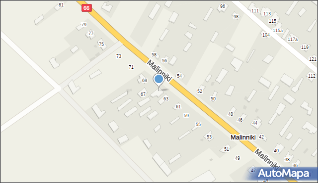 Malinniki, Malinniki, 65, mapa Malinniki