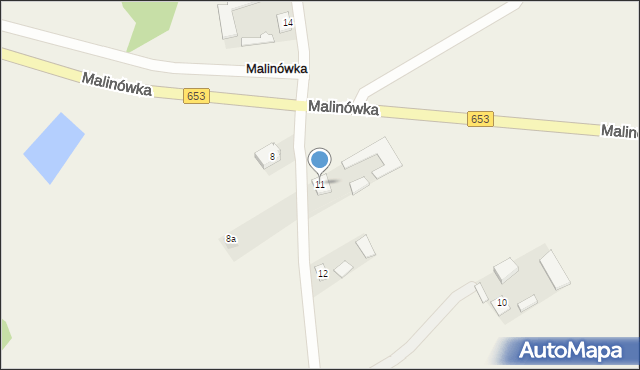 Malinówka, Malinówka, 11, mapa Malinówka