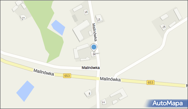 Malinówka, Malinówka, 14, mapa Malinówka