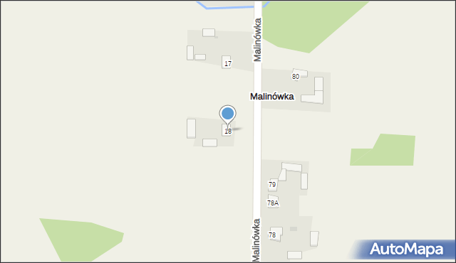 Malinówka, Malinówka, 18, mapa Malinówka