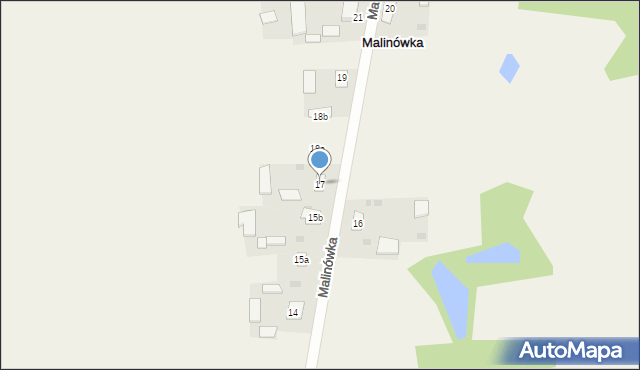 Malinówka, Malinówka, 17, mapa Malinówka