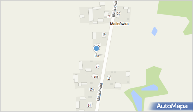 Malinówka, Malinówka, 18a, mapa Malinówka